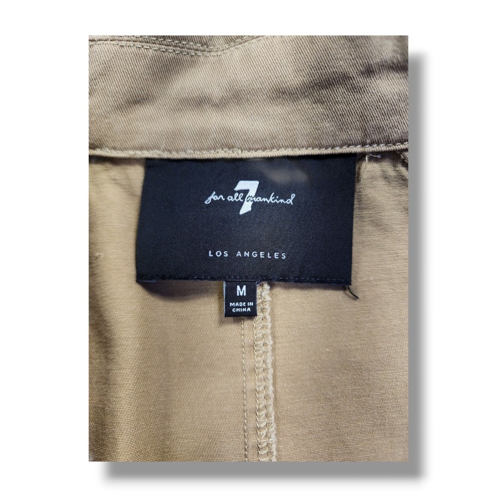 7 For All Mankind Military Utility Full Zip Snap Buttons Brown Jacket Women's M - Picture 11 of 16